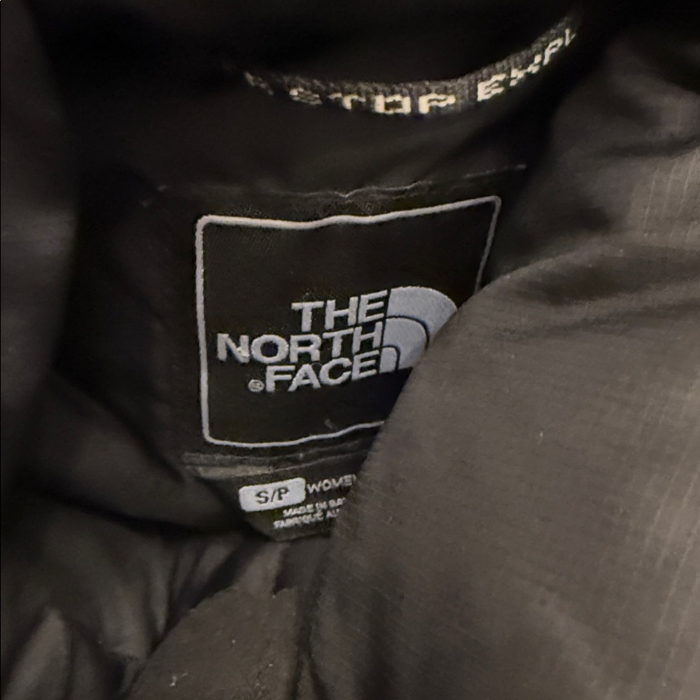 The North Face Retro Nuptse Logo Down Vest Sz S Black 700 Fill - Picture 4 of 7